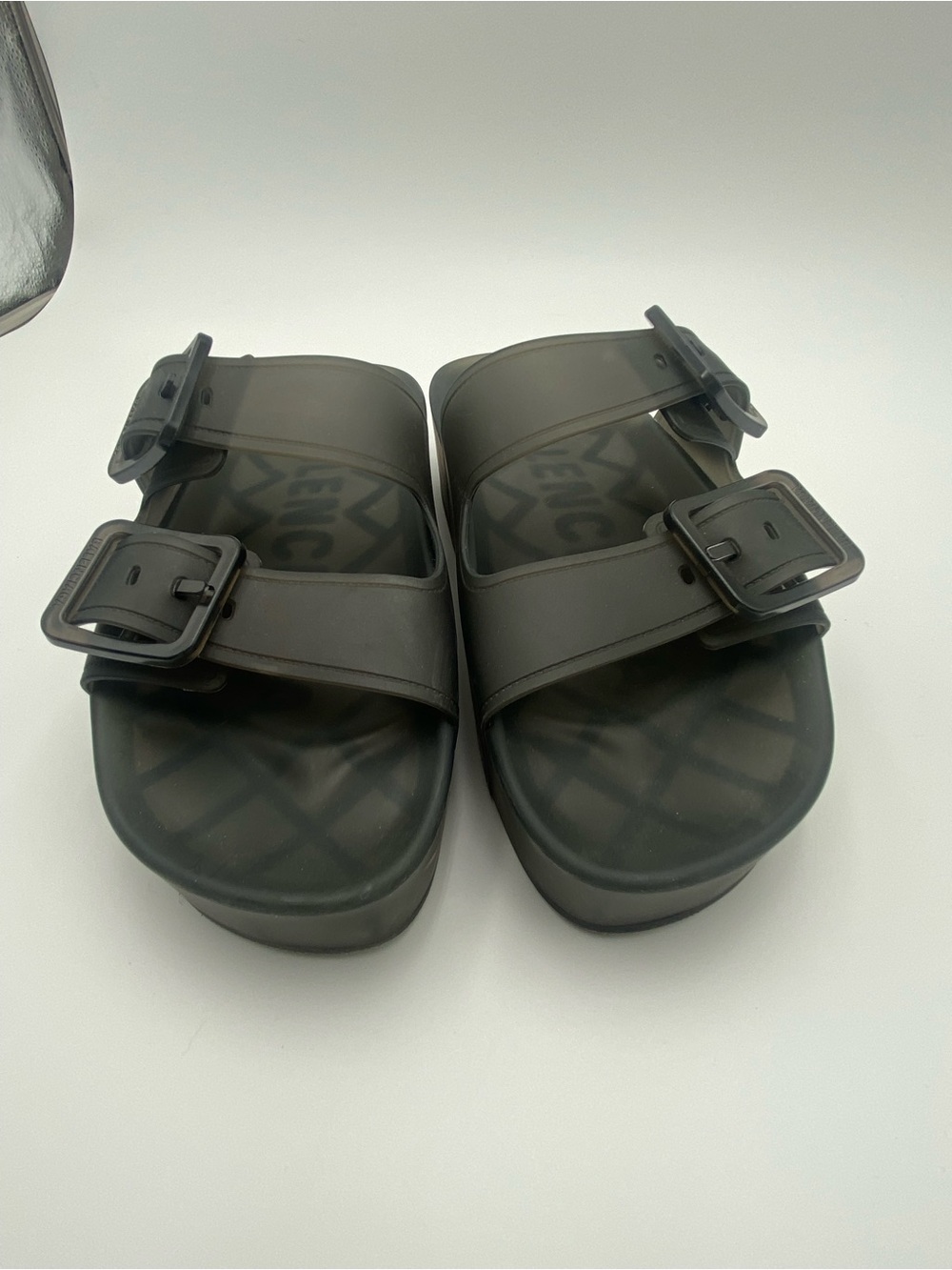 Balenciaga Black Platform Double-Buckle Slide Sandals - Picture 14 of 15